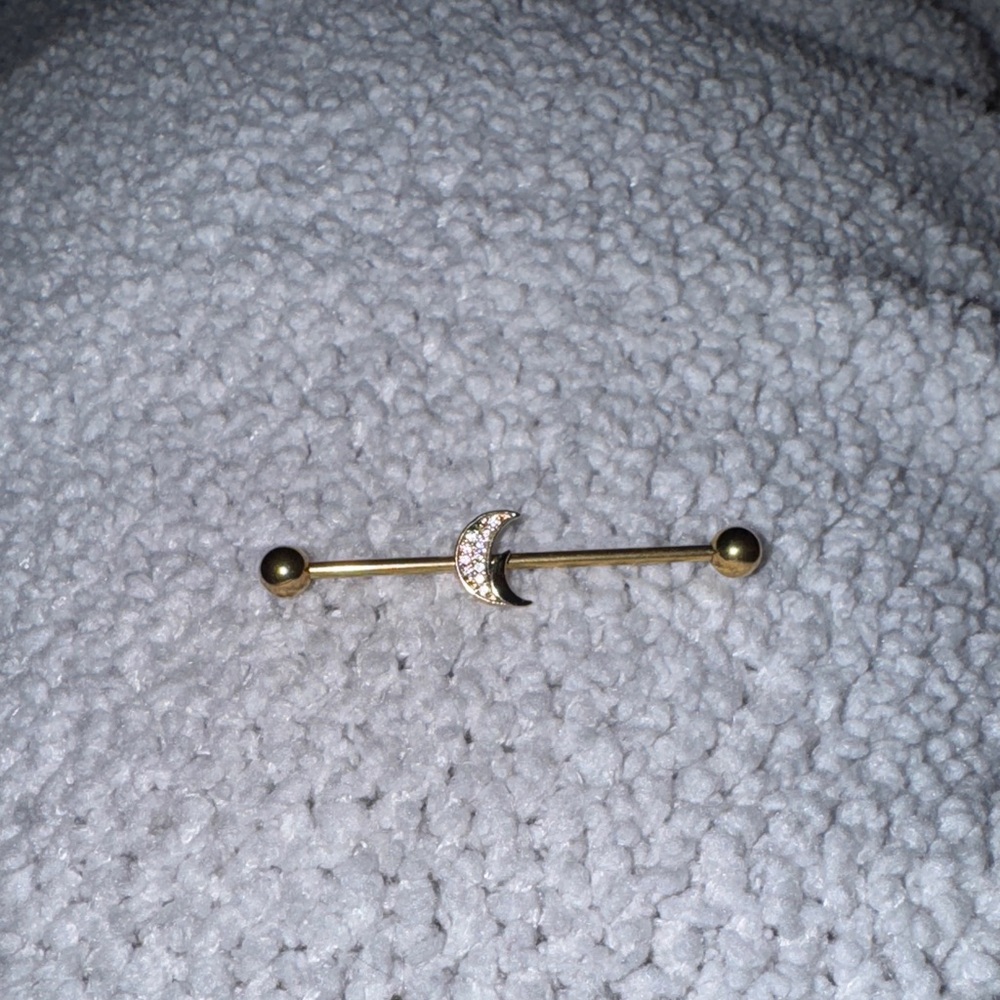 Celestial Gold-Tone Crescent Moon Earring****FINAL MARKDOWN****